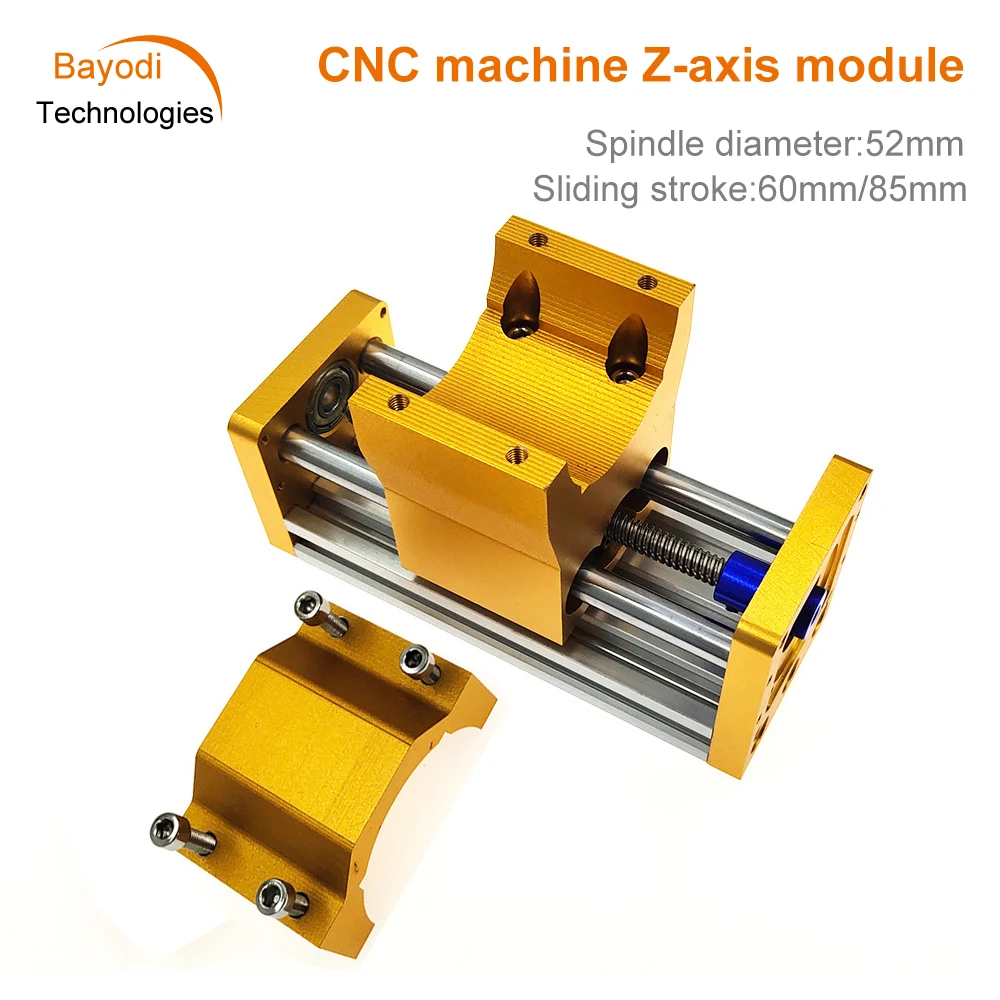 CNC Engraver Z Axis Module Metal Sliding Table 52mm Fixture Sliding Stroke 60mm/85mm Supports NEMA 17 Or NEMA 42 Stepper Motors