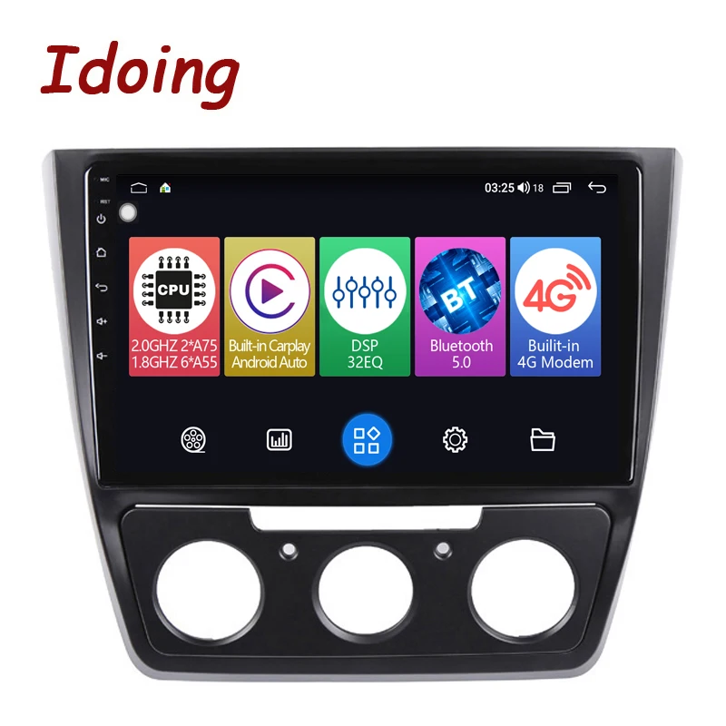 

Idoing 4G+64G Car Radio Multimedia Android Video Player Navigation GPS For Skoda Yeti 5L 2009-2014 10.2" Head Unit Plug And Play