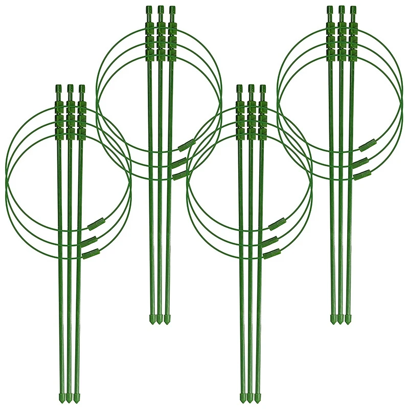 

18 дюймов (4 упаковки) Регулируемая, складная томатная клетка, томатная клетка для сада, стойки и опоры для растений, сетка