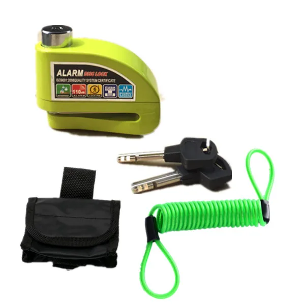 

Free Shipping waterproof motorcycle alarm lock bike lock security anti-theft lock moto disc brake lock +bag+Reminder rope