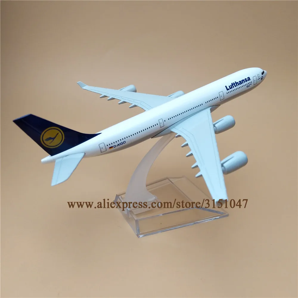 16 см Air Германия Lufthansa Airbus 340 A340 Airlines модель самолета Металл литье под давлением