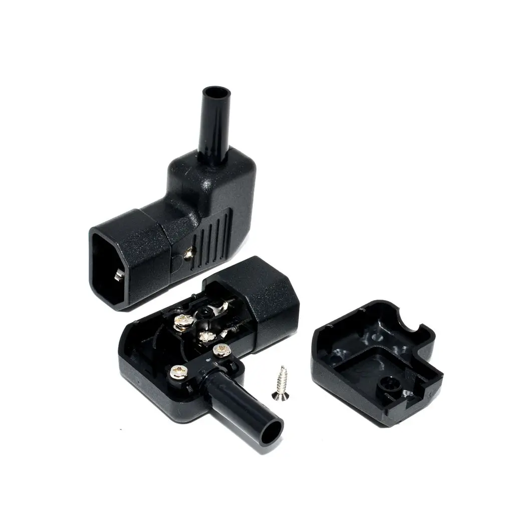 IEC C14 прямоугольный горизонтальный соединитель 125 V 250 90 штекер градусов