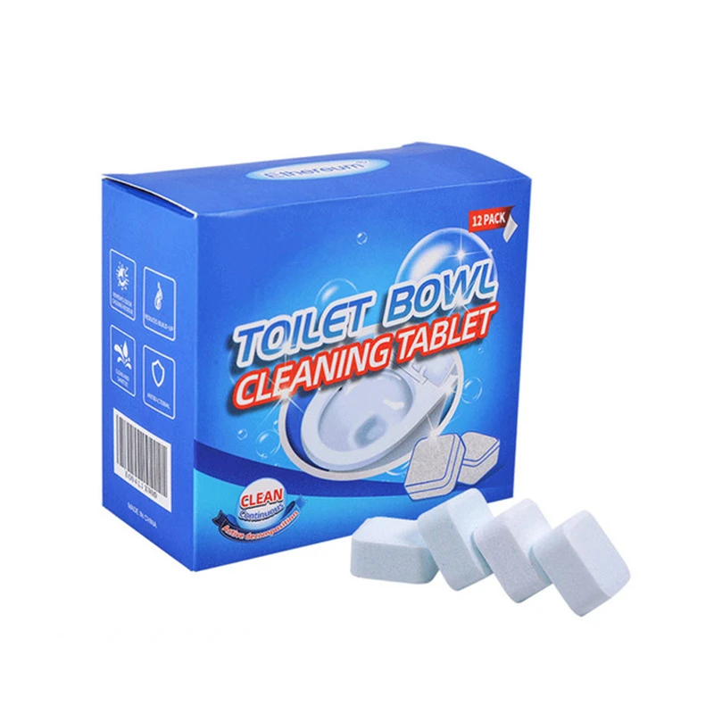 

Echos 12Pcs/Pack Toilet Cleaning Tablet Effervescent Toilet Cleaner Bleaching Deodorize Cleaner Bathroom Deodorizer