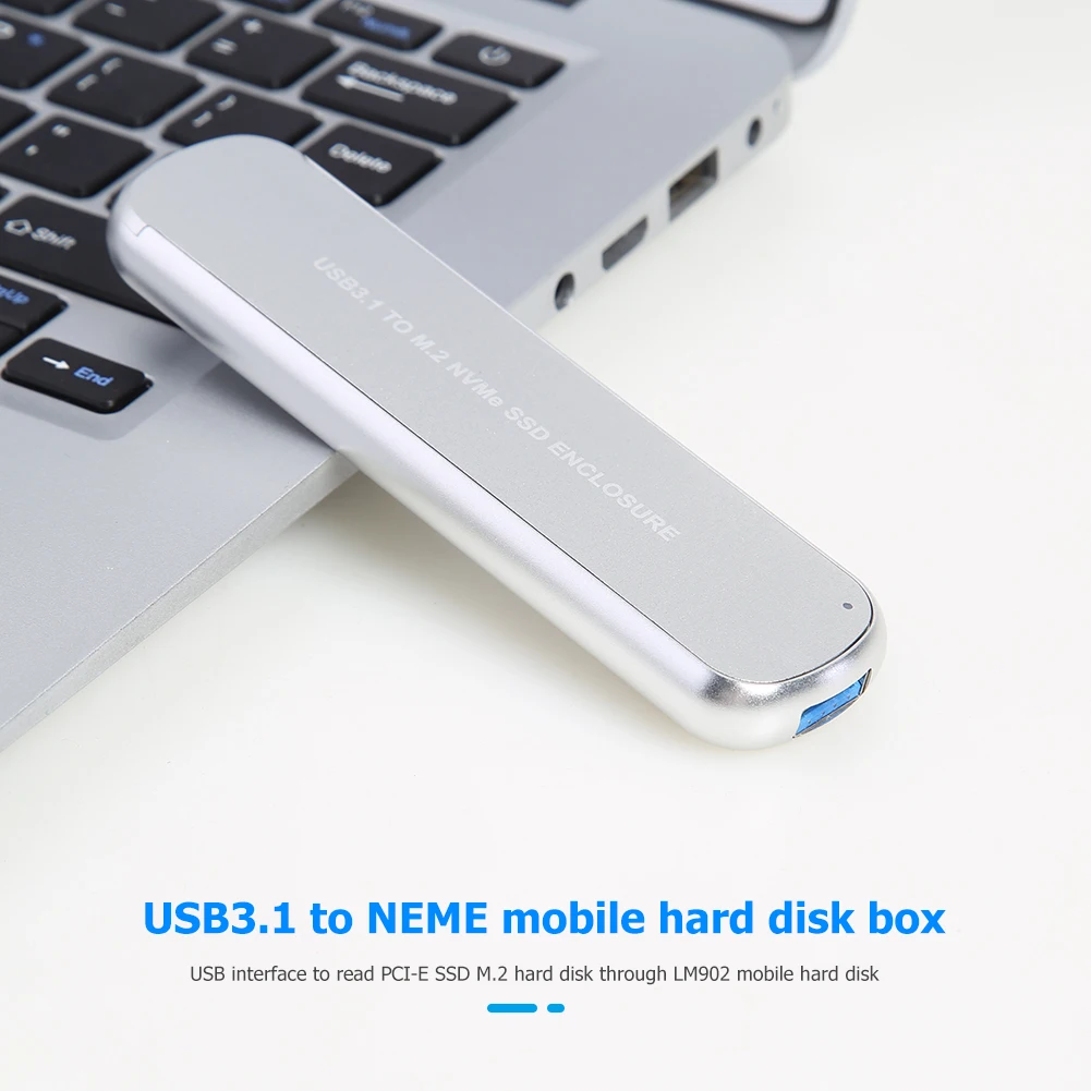 Mobile hard disk box Usb3.1 to neme USB interface Embedded 5V to 3.3V linear regulator For Windows and MAC 10.10.5 or later