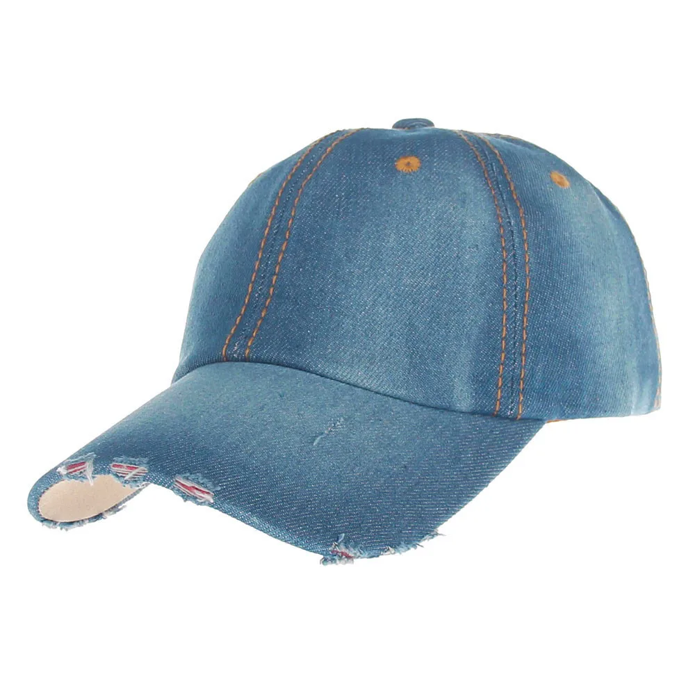 Washed Cotton Baseball Cap 2015 Fashion Mens Womens Jean Sport Hat Casual Denim Snapback Hip Hop Sun gorra hombre Bone | Аксессуары для