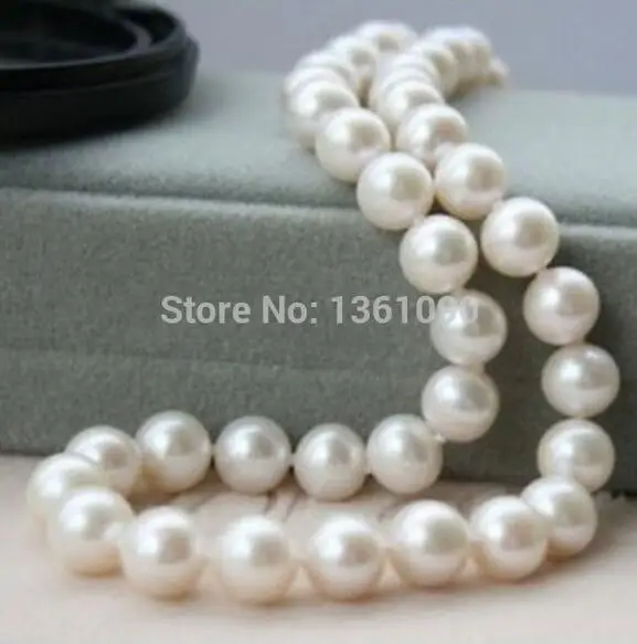 

Free shipping 8-9mm AAA white fresh water pearl necklace 18inch silver clasp