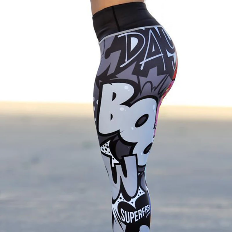 

Women Leggings Digital Printing Workout Leggings High Waist Ankle-Length Push Up Slim Mujer Leggings Fitness Feminina