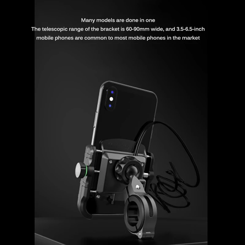 

Phone Holder Motorcycle 360 Degree Rotation Universal With Fast Charger 3.0 Charger Waterproof For Huawei Xiaomi Anti-Slip Stand