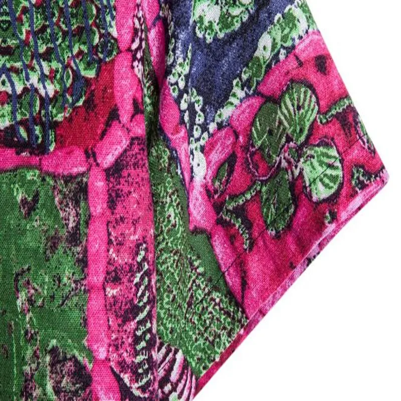 

Ethnic Style Printed Men Shirt Short Sleeve Beach Breathable Loose Hawaiian Shirts Men Camisa Masculina Retro Tops Clothing NEW