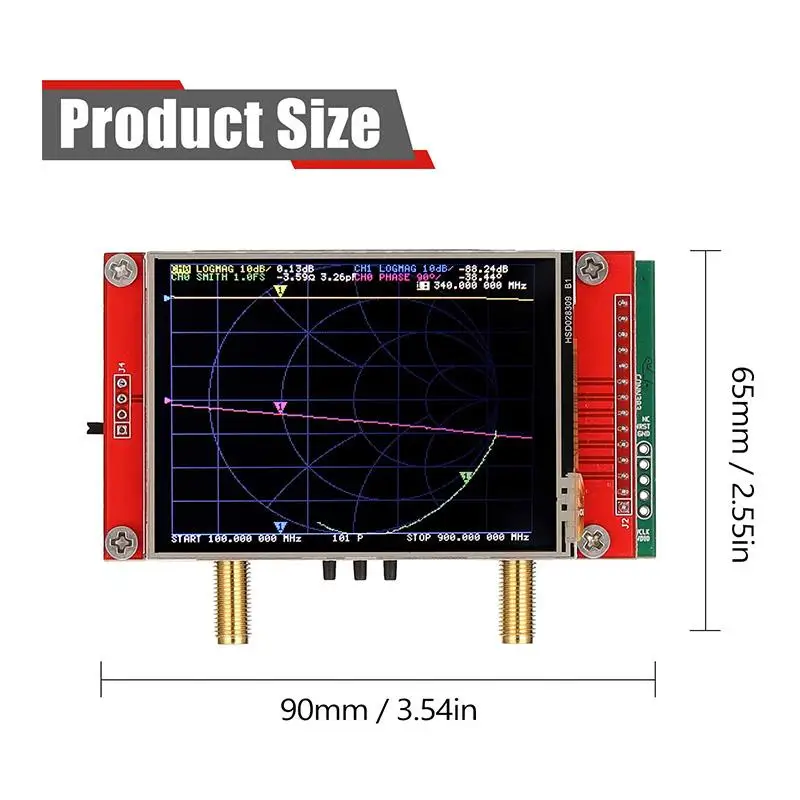 

3G Vector Network Analyzer 2.8 Inch Touching Screen Display S-A-A-2 NanoVNA V2 Antenna Analyzer Shortwave HF VHF UHF 50KHz~3GHz