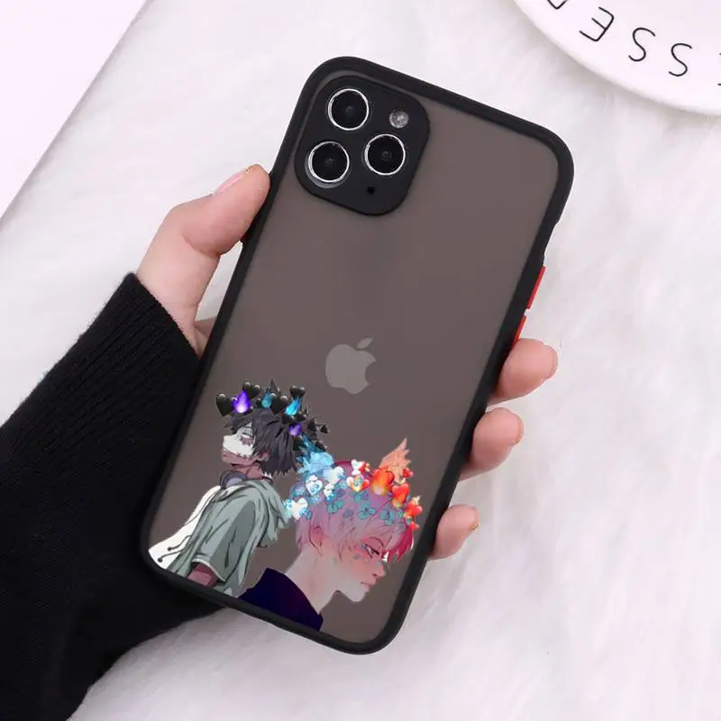 

my hero academia Phone Cases matte transparent For black iPhone 7 8 x xs xr 11 12 pro plus max mini Clear Funda
