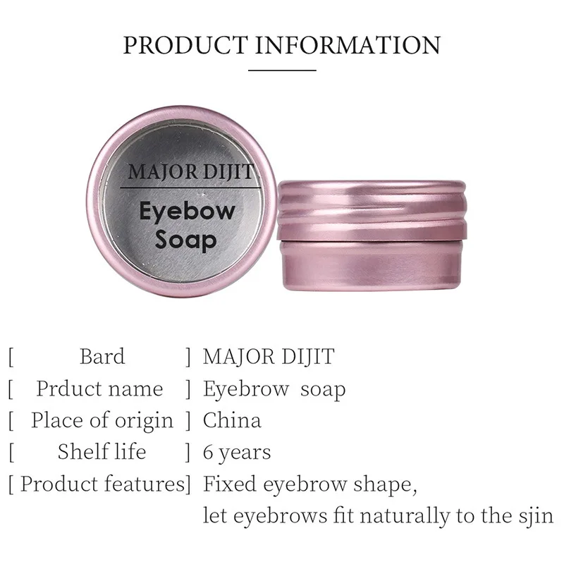 

Portable Small Round Box Eyebrow Soap 3D Brows Setting Gel No Irritation Long-lasting Eyebrow Soap Natural Colorless Eye Makeup