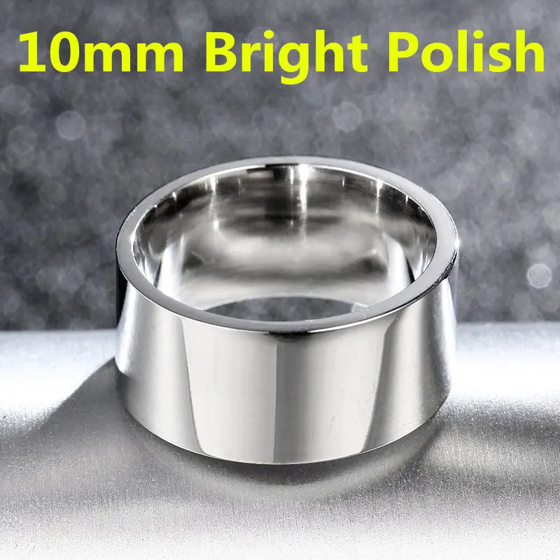10mm Silver 10 мм ярко-серебристого цвета титановое кольцо для мужчин и женщин - Цвет основного камня: 10mm Silver