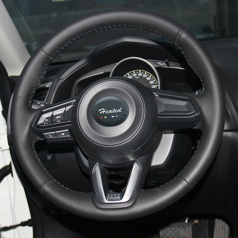 Наппа Оплетка на руль чехол для Mazda 3 Axela 2017 6 Atenza 2018 CX 5 CX5 9 мазда 6|on the steering wheel|wheel cover