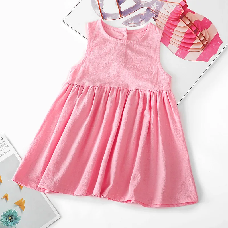 

Casual White Solid Cute Midi Princess Summer Girls Dress Vestidos Longue De Ropa Fiesta Nina Verano Robe Fille Kids Children