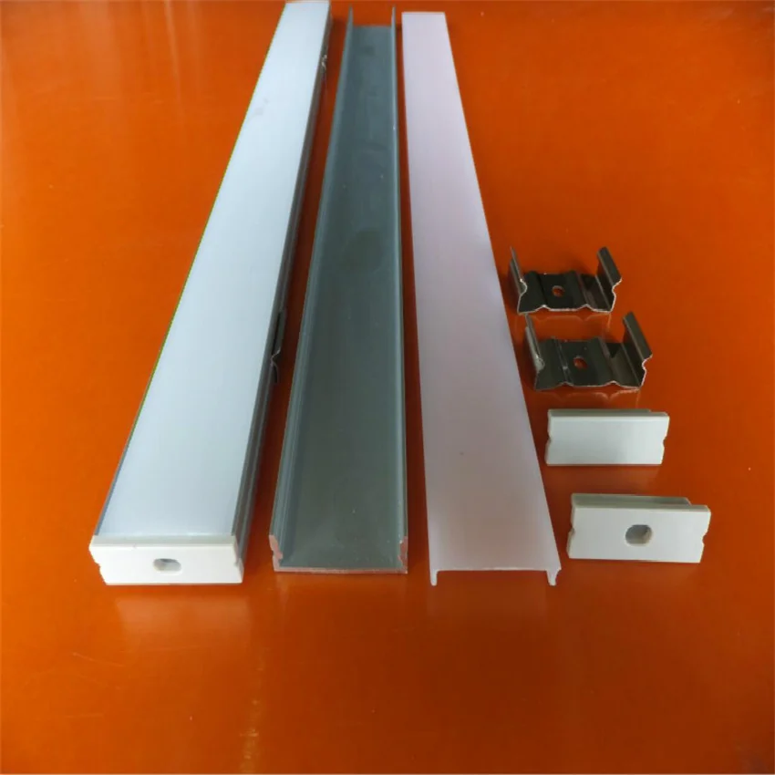 Бесплатная доставка Лидер продаж 2 метра/шт. алюминиевый профиль 50 м/лот с крышкой