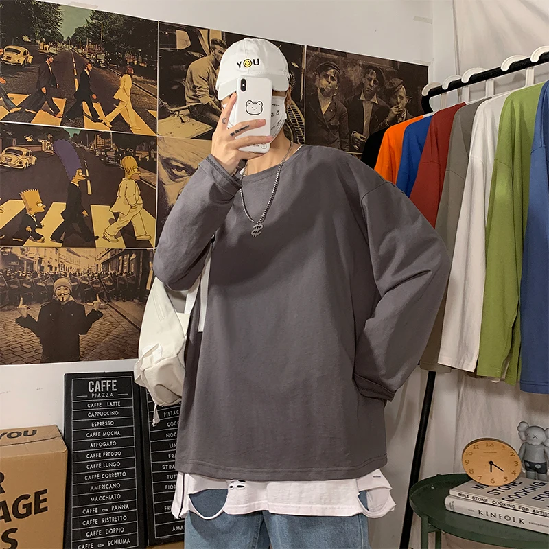 

2021 Autumn Long sleeve T-Shirt Women Basic Tee Shirt Oversize T Shirt Women Casual O-neck Women tshirt