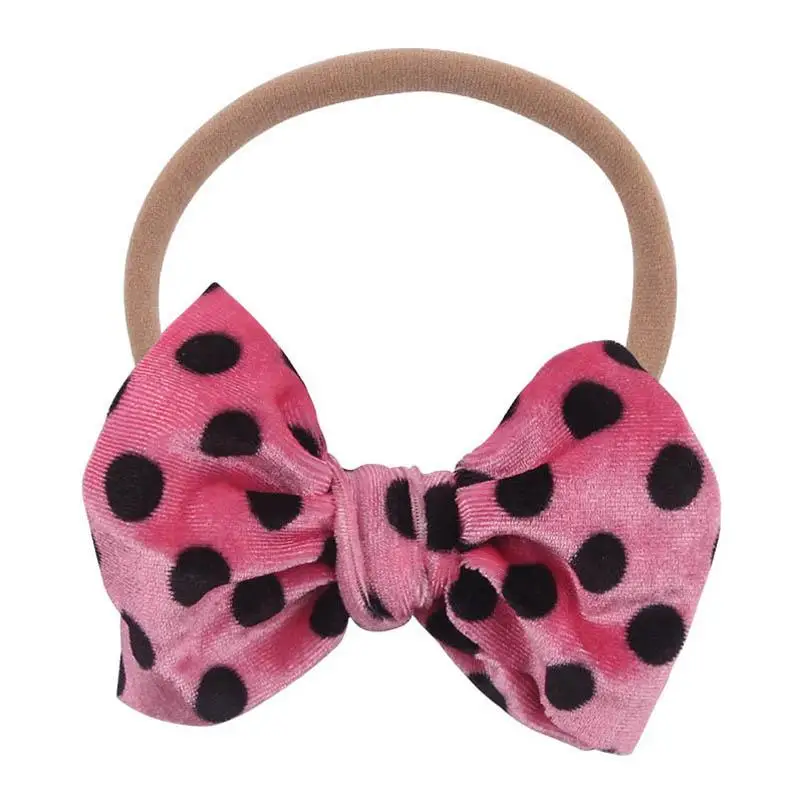 

2020 new leopard bows baby headbands dots hair bows girls headbands kids designer headbands baby hair accessories kids accessori