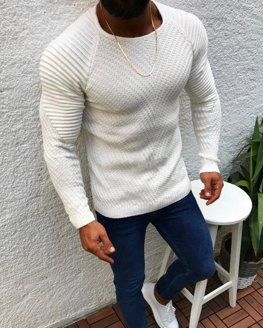 

Plus Size Knit Sweater Men Clothes Autumn Winter O Neck Long Slevee Pullovers Tops Loose Streetwear Harajuku Chic Sweaters Mens