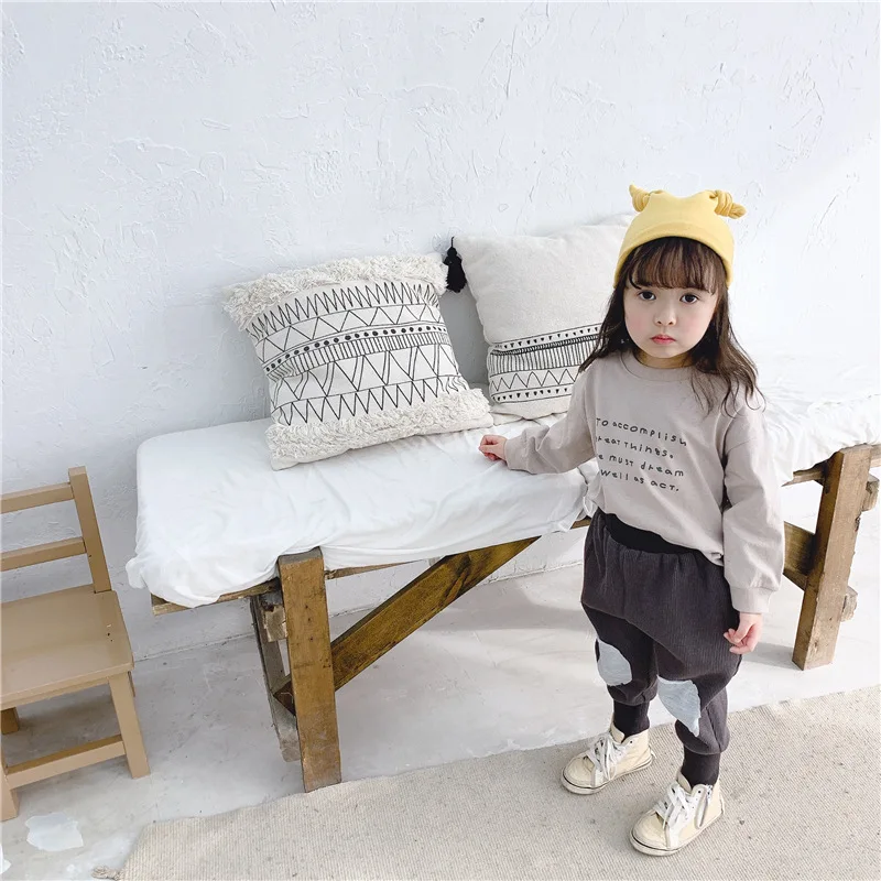 2021 New Spring Autumn Printed Long Sleeve Children's T-shirts Baby Boys Girls Clothing Top Fashion Boy Girl Clothes Kid T-shirt