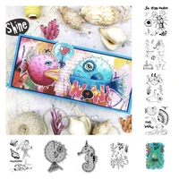 the sea animal clear stamps scrapbook diary decoration embossing make template diy greeting card handmade gift 2021 new arrive