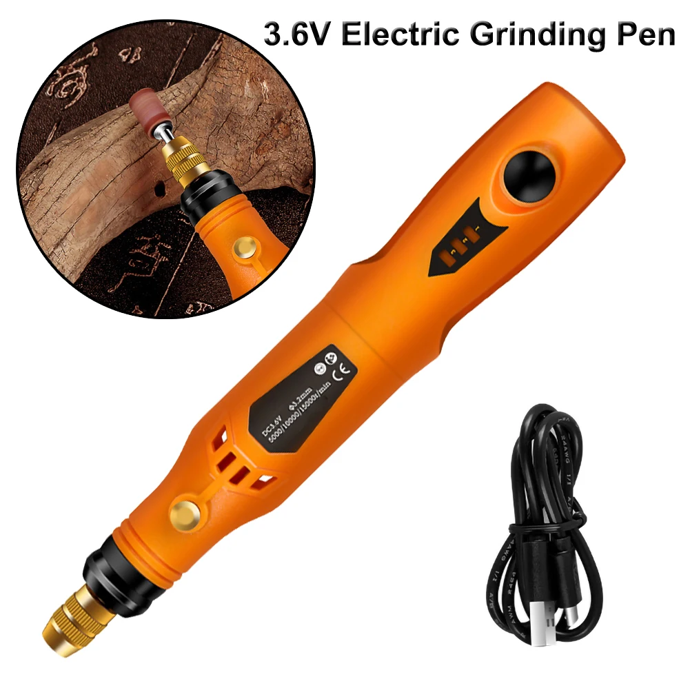 

3.6V Mini Electricity Charging Small Electric Drill Grinder Tool Jade Carving Engraving Pen Drill Grinding Machine Home DIY Tool