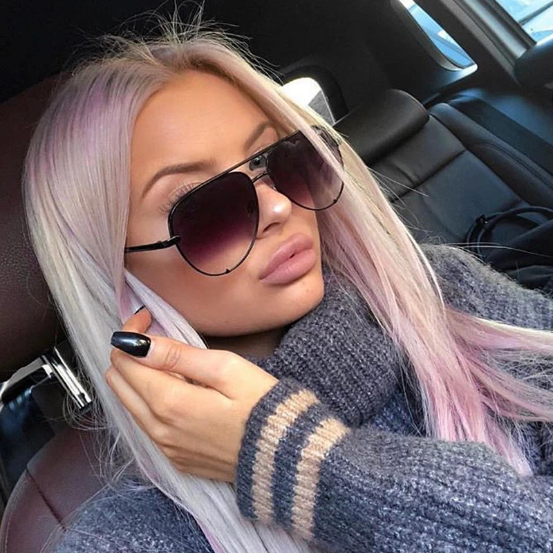 Солнцезащитные очки с градиентом Uv400 для мужчин и женщин авиаторы в винтажном