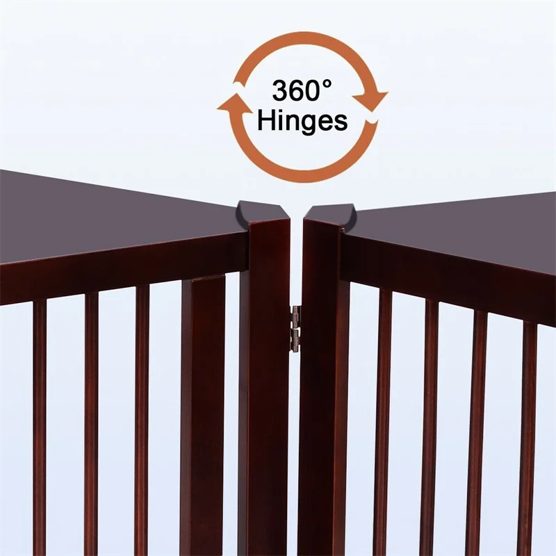 

24" Configurable Folding 3 Panel Pine Wood Dog Fence Pet Dog Supplies PS6472