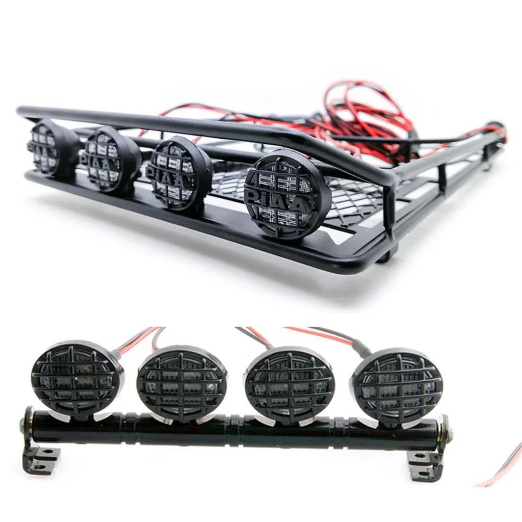 

Durable 4 LED Light Bar Bright Lamp for SCX10 D90 1/10 RC Car Part