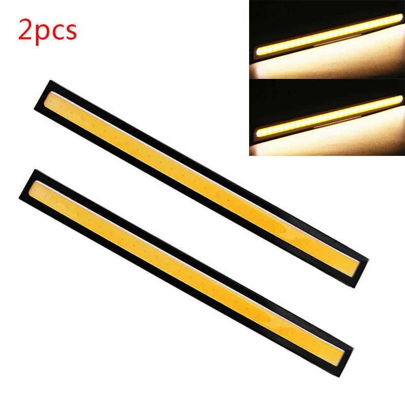 2*17 см 12 в LED COB Автомобильные дневные ходовые огни противотуманная полоса|Абажуры|