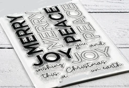 Прозрачный силиконовый штамп с надписью/печать для скрапбукинга своими