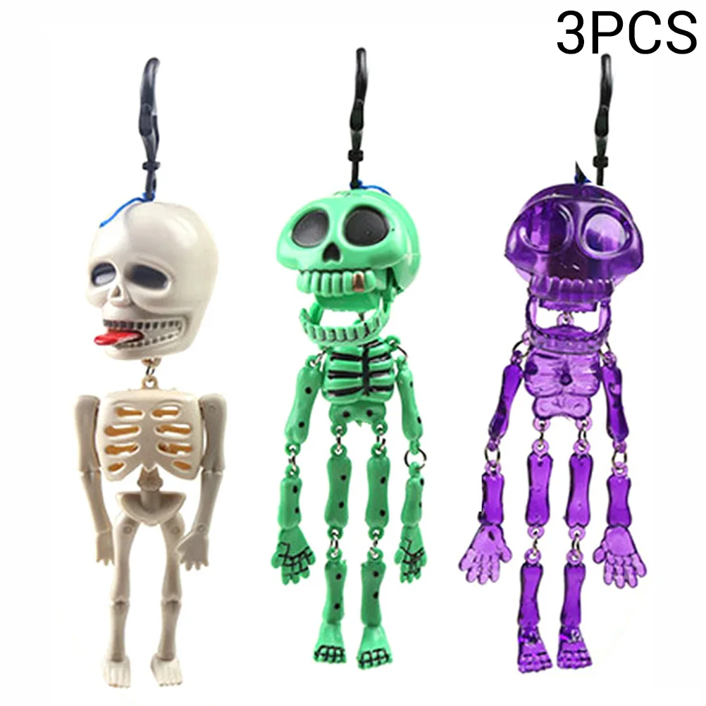 

Halloween Horror Decoration 2pcs Scary Skeleton Pull Spoof Props Mixed Color Plastic Spooky Skeleton Frames Children Toys HOT