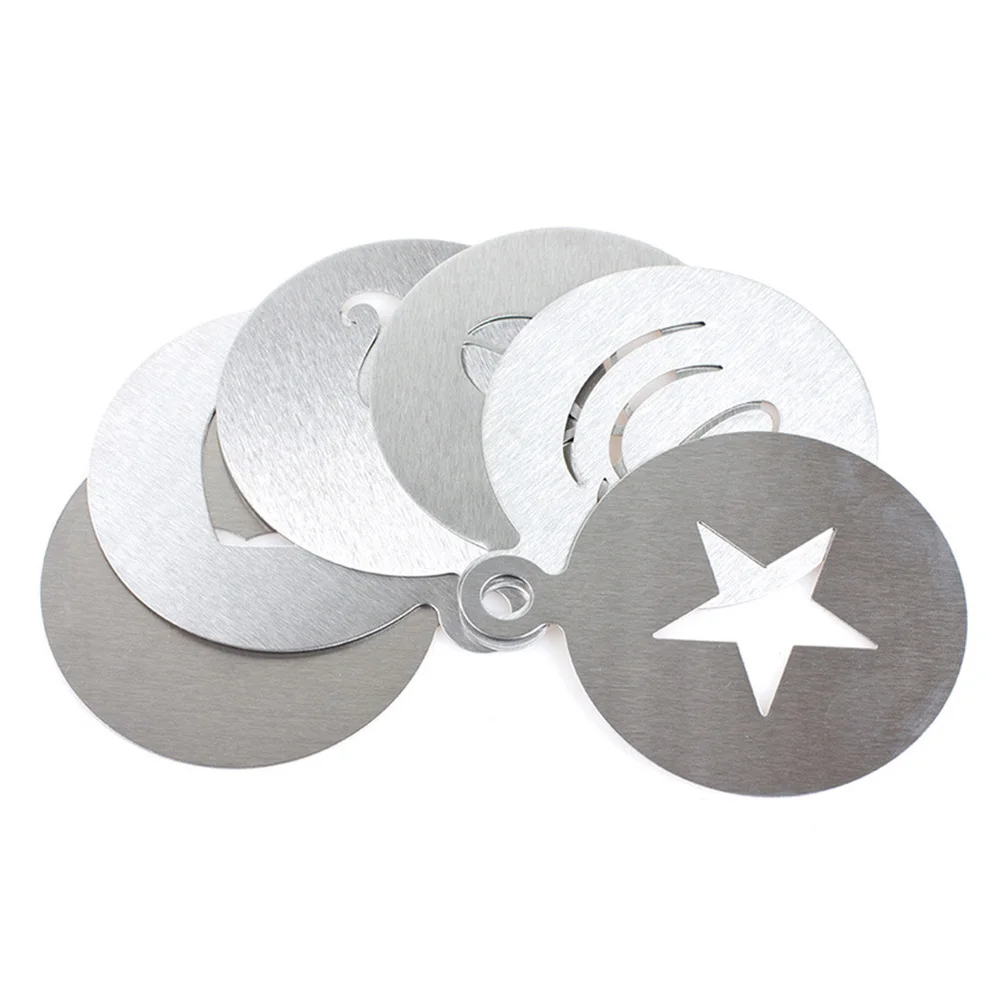 

Coffee Decorating Stencils Stainless Steel Coffee Art Stencils Barista Template for All Kinds of Mousse Cut Cake Birthday Cake