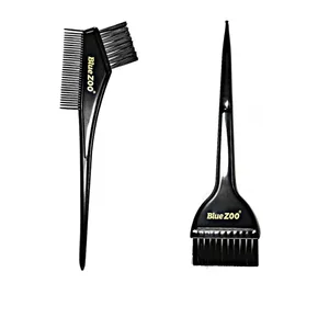 Image for 2x Dye Paint Brush With Comb Barber Highlights Col 