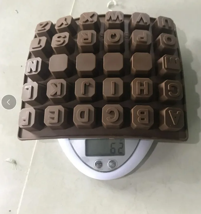 

26 Letter Silicone Mold Chocolate Spaces Ice Mold Cake Mold Bbaking Kitchen Biscuit Chocolate Pizza Multifunctional Cake Baking