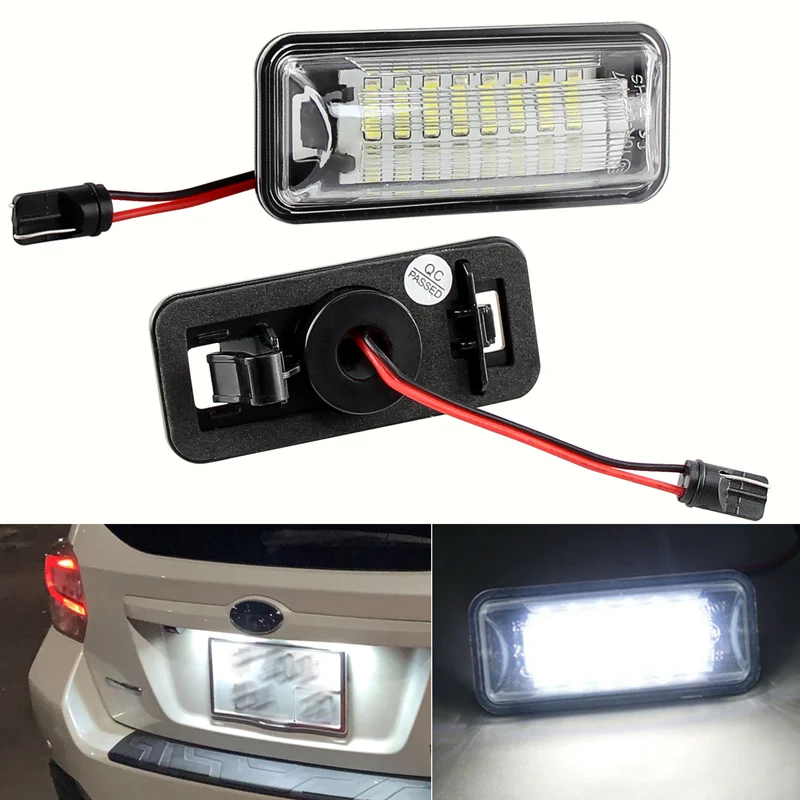 

2Pcs White LED License Plate Lights Lamp Error Free For Toyota FT-86 GT86 Subaru Forester WRX BRZ Legacy Impreza