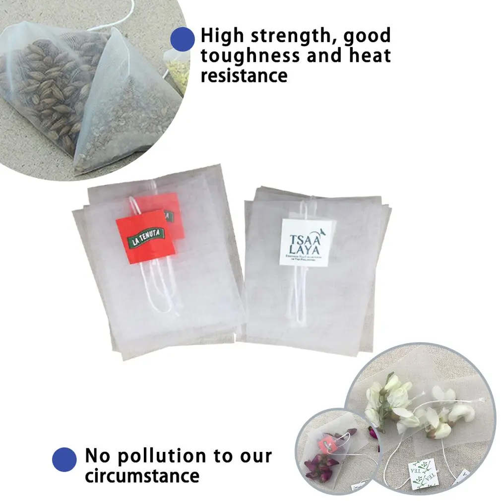 1 шт. Нетканая бумага пустая струна чайные пакетики тепловое уплотнение фильтр