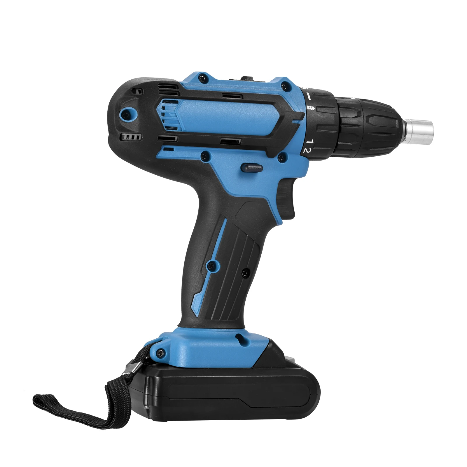 

18V 10mm Electric Cordless Screwdriver Drill 18+1 Clutch Variable Speed Portable Hand Drill Power Tool With Battery LED Light