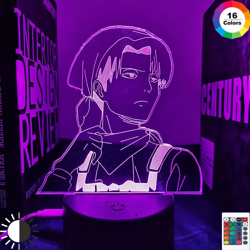 Акриловая 3d лампа атака на Титанов светильник для домашнего декора подарок детей