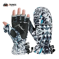 runcl winter fishing gloves warm fingerless mittens with 3m thinsulate mittens men women skiing gloves for ice fishing hunting