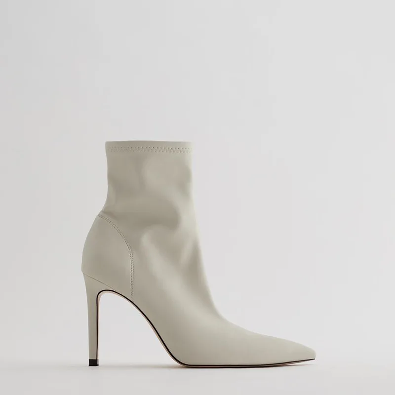 Новинка Цвет БЕЖЕВЫЙ пикантные Туфли на высоких каблуках высоком каблуке туфли с