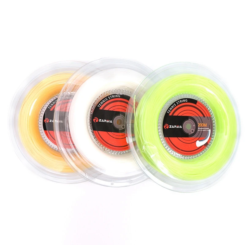 

ZARSIA 1 Reel Durable Strings Tennis Strings 1.35mm Round Tennis Racket Strings 200M