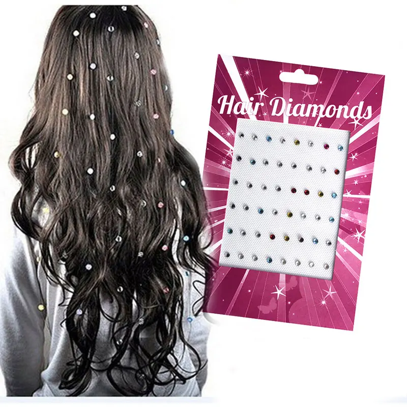 

Hairdressing Hot Drilling Glass Rhinestone One-time Acrylic Stickers Women Fashion New Stylish Hair Dress Accessories Headwear
