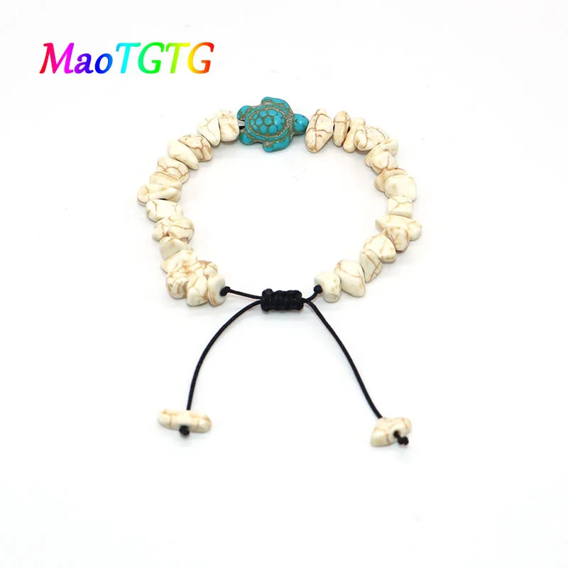 Белые Черепаховые браслеты с бирюзой для женщин и мужчин индивидуальные браслет