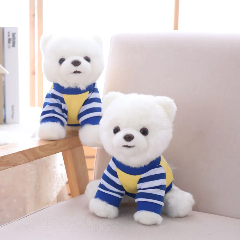 

Cute Pomeranian Plush Toys Soft Plush pomeranian Dog Wear Clothes Stuffed Plush Doll Kids Children Gift
