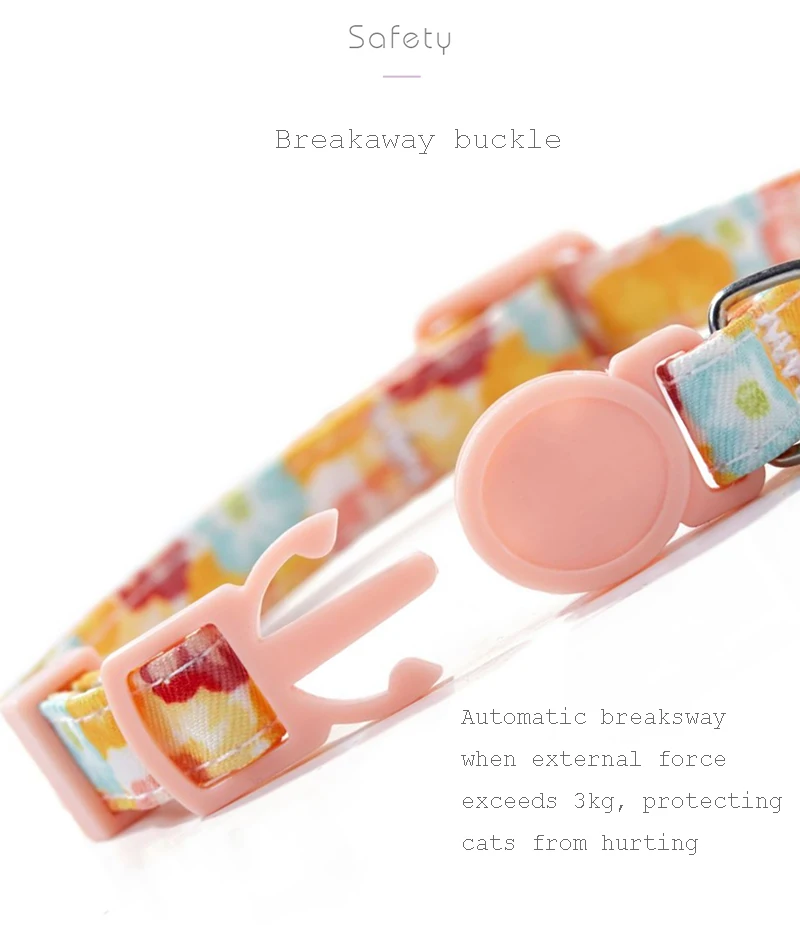 UFBemo ошейник для кошек товары питомцев Rosa с колокольчиком защитные аксессуары