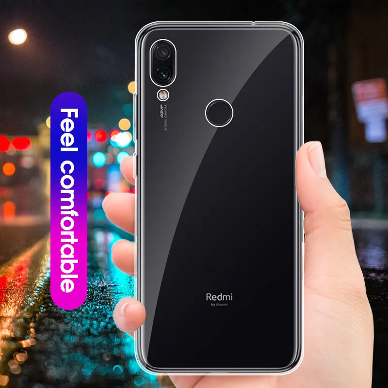 Противоударный чехол для телефона Xiaomi Redmi Note 7 Pro прозрачный защитный 7A Чехол Fundas