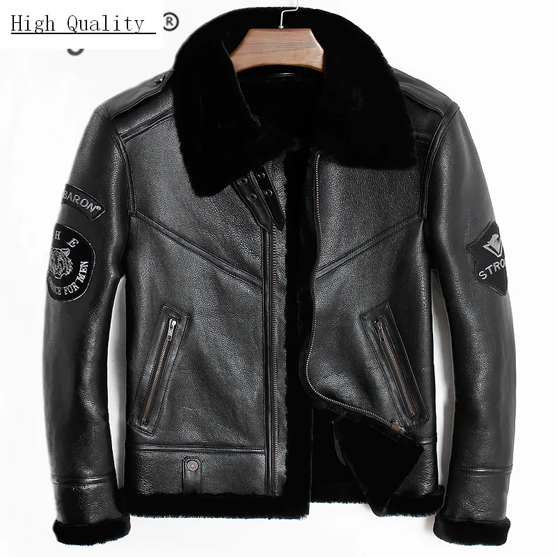 

Куртка мужская из 2020 натуральной овечьей шерсти, уличная плотная, теплая подкладка из шерсти, 801