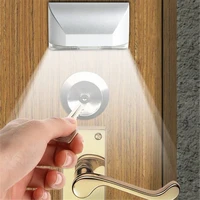 4 leds door lock lamp smart keyhole night light human infrared auto sensor lamp motion detector led light for hallway stairway