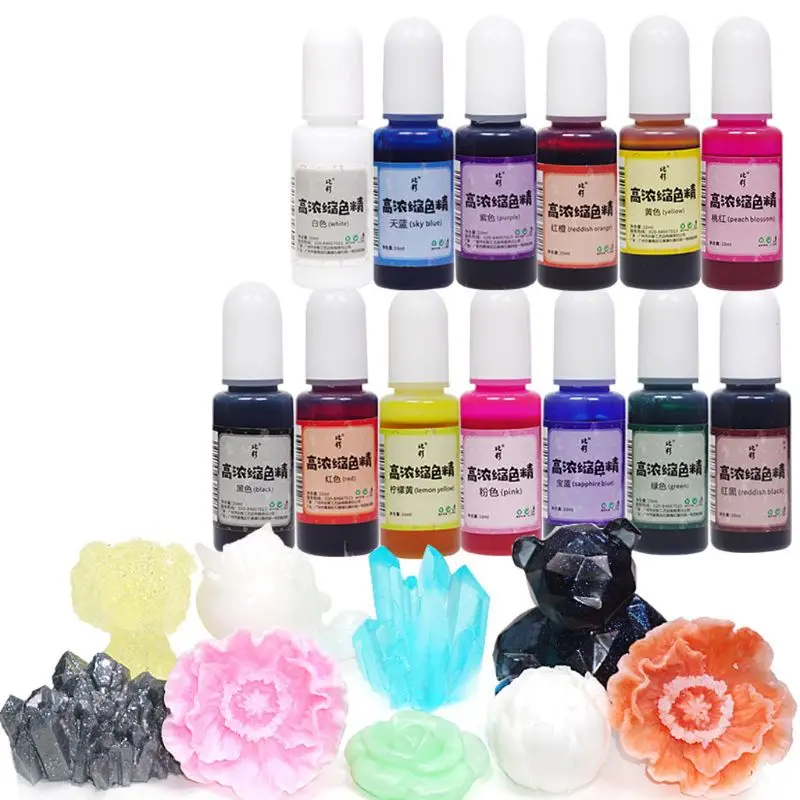 

10ML Flower Favor Epoxy Resin Pigment Liquid Ink-Style Colorant Dye Resin Jewelry Making Tools for Resin Color Art DIY